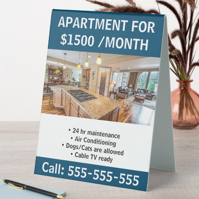 Wohnung zu mieten Real Anwesen Marketing Tischaufsteller (In Situ (Tisch))