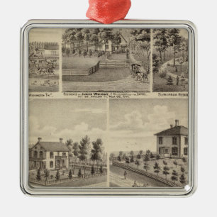 Wohnungen, landwirtschaftliche Betriebe in Polen Silbernes Ornament