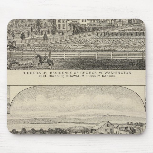 Wohnungen, landwirtschaftliche Betriebe und Pferde Mousepad (Vorne)