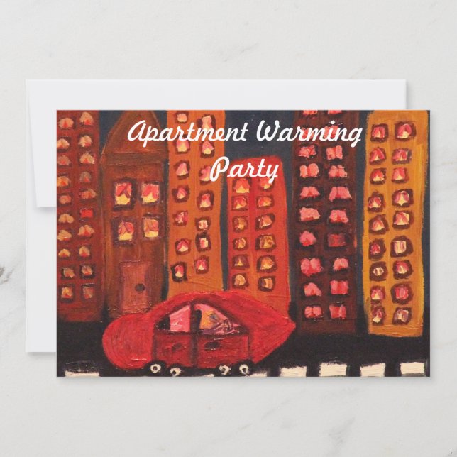 Wohnungs-Erwärmungseinladung Einladung (Vorderseite)
