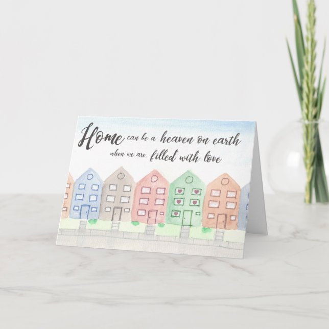 Wohnungsbau Stadthaus/Row House Card Karte (Vorderseite)