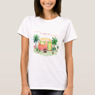 Wohnwagen-Camper-Szene in den Tropen T-Shirt