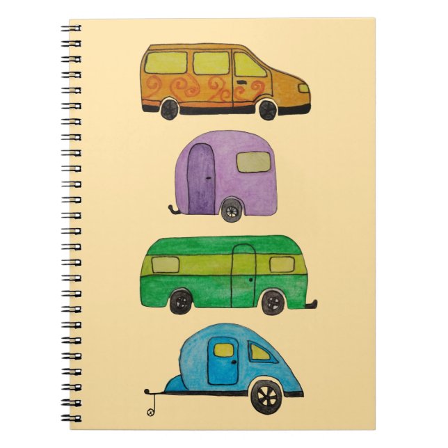 Wohnwagen Camping Notizblock (Vorderseite)