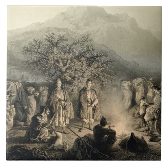 Wohnwagen der armenischen Kaufleute, Fliese (Vorderseite)