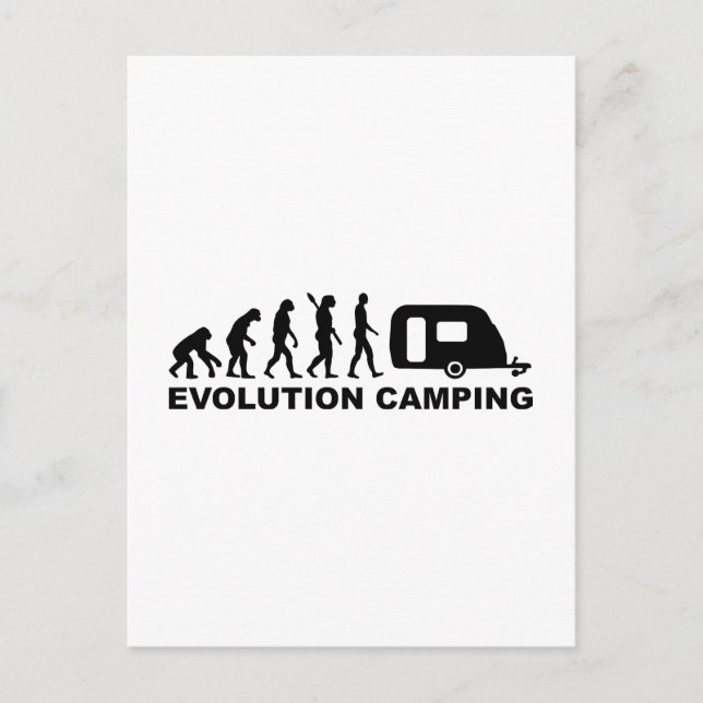 Wohnwagen Evolution Camping Postkarte (Vorderseite)