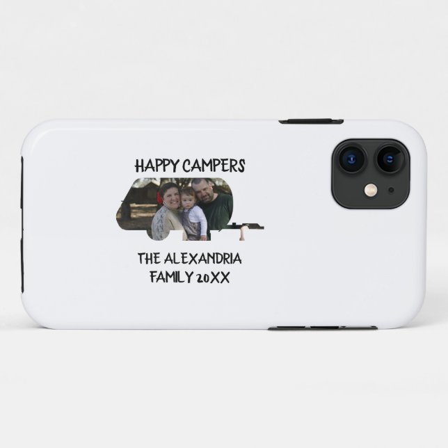 Wohnwagen mit Wohnwagen Foto Happy Camper Case-Mate iPhone Hülle (Rückseite (Horizontal))