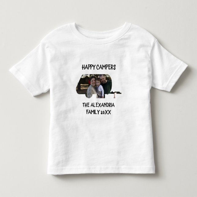 Wohnwagen mit Wohnwagen Foto Happy Camper Kleinkind T-shirt (Vorderseite)