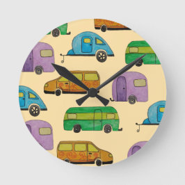 Wohnwagen Runde Wanduhr