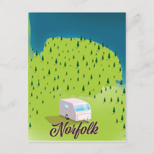 Wohnwagenkarte von Norfolk Postkarte