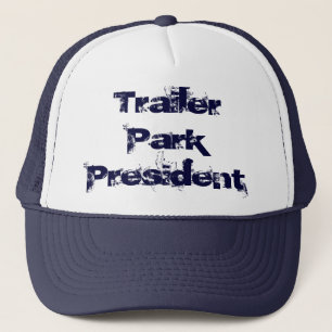 Wohnwagensiedlung-Präsident Hat Truckerkappe
