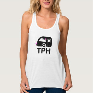 Wohnwagensiedlunghausfrau-Logobehälter - fördern Tank Top