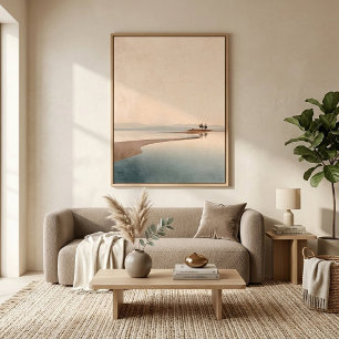 Wohnzimmer-Küsten-Minimalist-Kunstwanddruck Poster