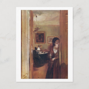 Wohnzimmer mit der Postkarte des Künstlers