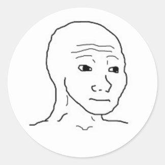 Wojak-Aufkleber Runder Aufkleber