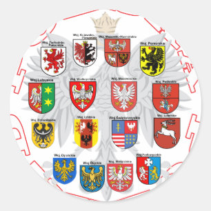 Wojewodztwa Polski Runder Aufkleber