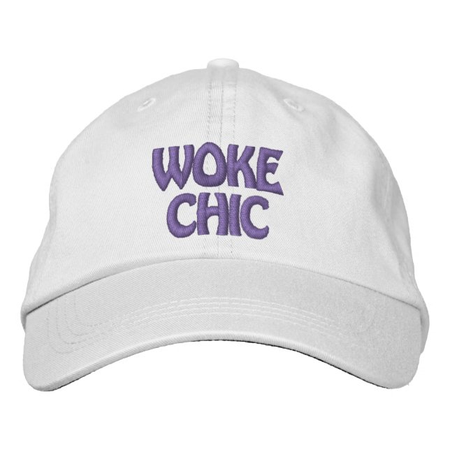 WOKE CHIC bestickte Mütze Baseballkappe (Vorderseite)