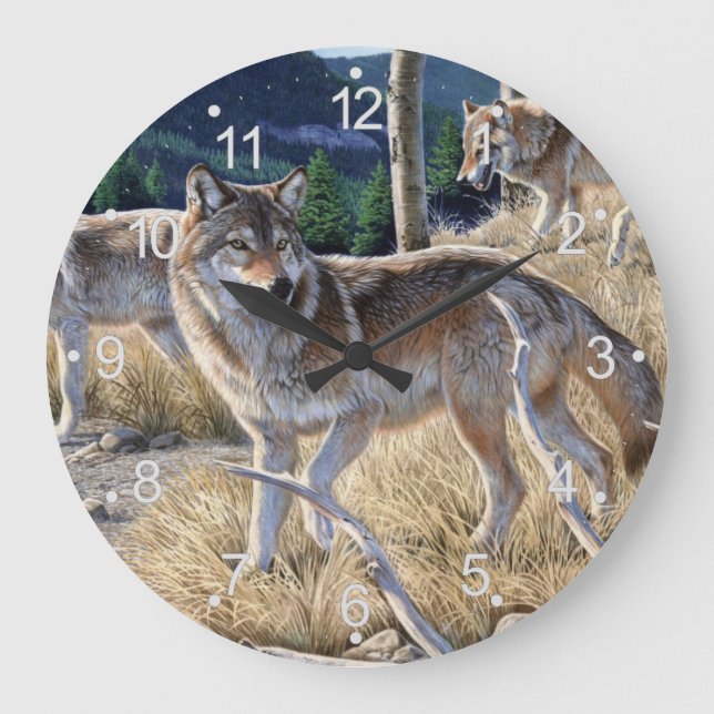 Wölbchen in der Waldmalerei Große Wanduhr (Vorderseite)
