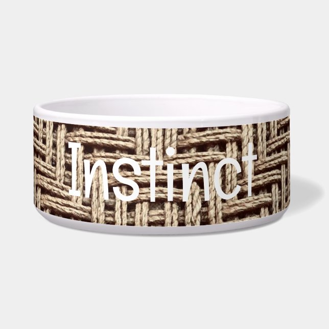 Wölbstoff Pet Bowl mit INSTINCT Text Napf (Vorderseite)