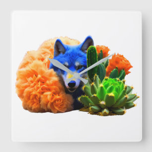 Wolf22: Quadratische Wanduhr