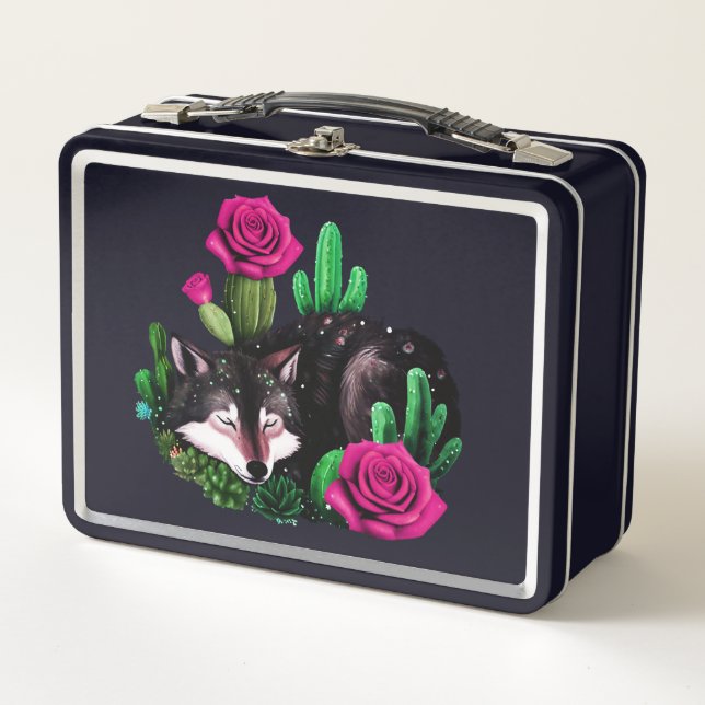 Wolf24: Metall Brotdose (Vorderseite)