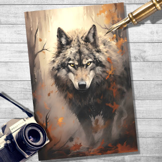 Wolf 2 Dekoupage Paper Seidenpapier