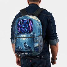Wolf Abdruck Cut Näh Tasche