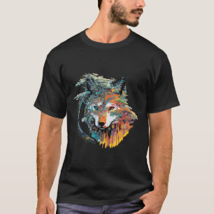 Wolf Alpha Animal World Predator Wild Nature Art T-Shirt