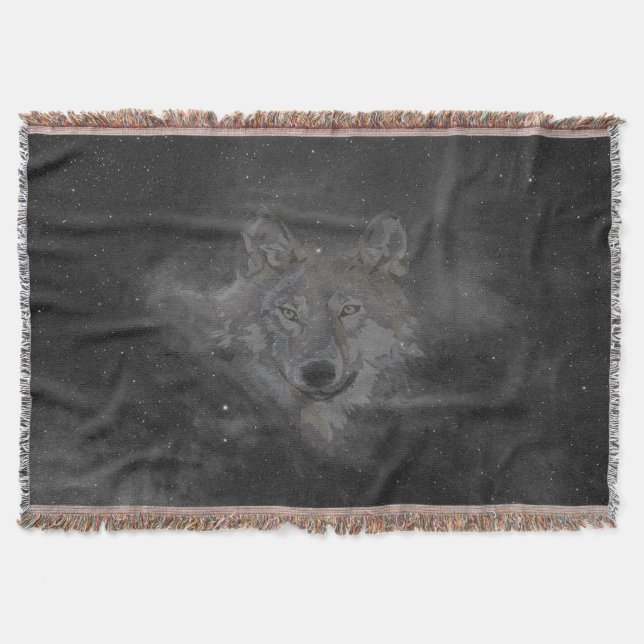 Wolf am Nachthimmel Decke (Vorderseite)