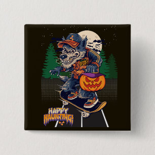 WOLF AN HALLOWEEN-KNOPF BUTTON