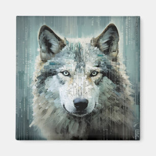 Wolf Animal Art Decor Paint Mosaic Magnet