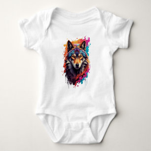 Wolf Animal Logo Design-87694 Baby Strampler