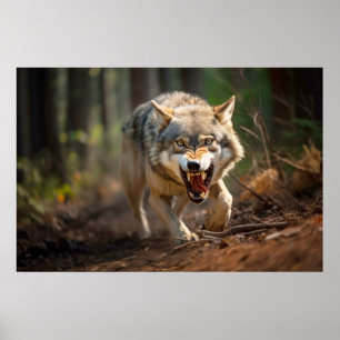 Wolf Animal Nature Majestic Wilderness Poster