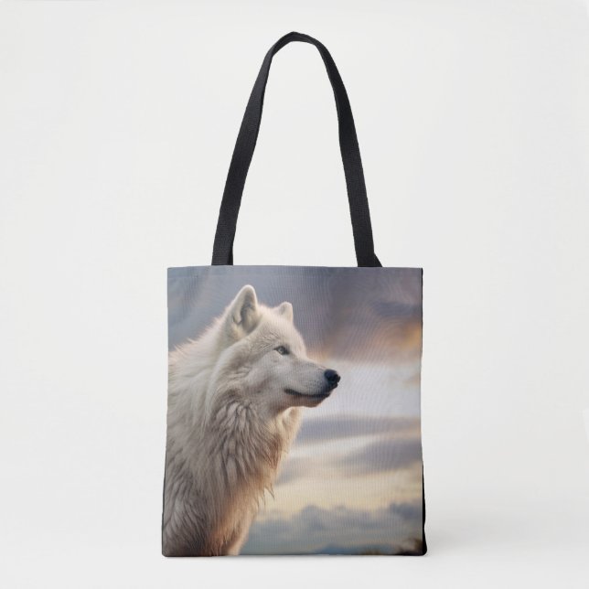 Wolf Animal Nature Majestic Wilderness Tasche (Vorderseite)