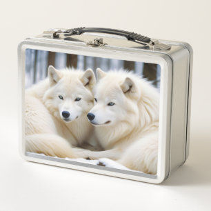 Wolf Animal Nature Wildlife Zuneigung Gekümmert Metall Brotdose