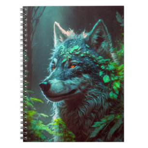 Wolf Animal Portrait Painting Wildlife Outdoor Notizblock
