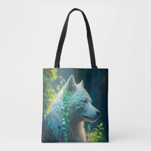 Wolf Animal Portrait Painting Wildlife Outdoor Tasche