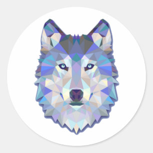 Wolf Animals Bestes Geschenk Runder Aufkleber