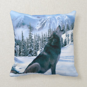 Wolf-Anruf Kissen