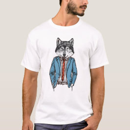 Wolf Anzug cool und witzig T-Shirt
