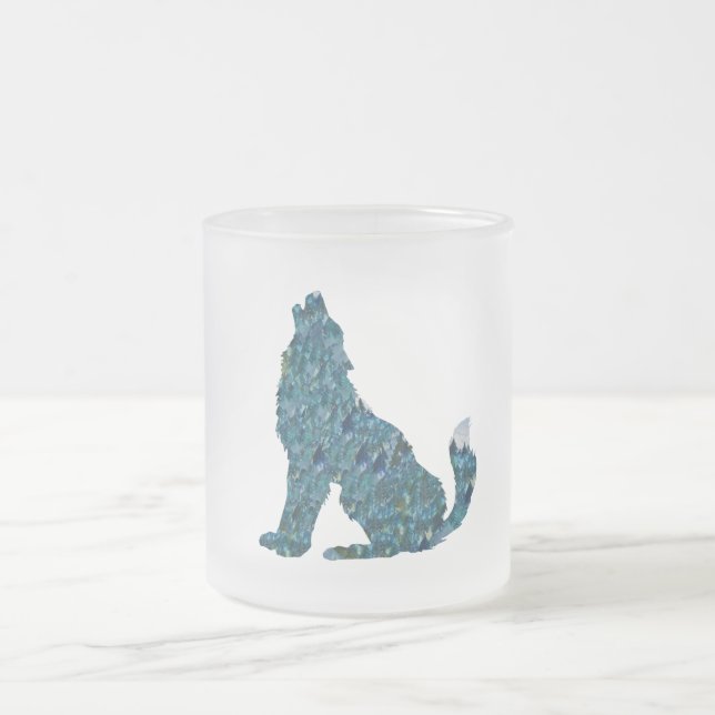 Wolf Art Glas Tasse (Mittel)