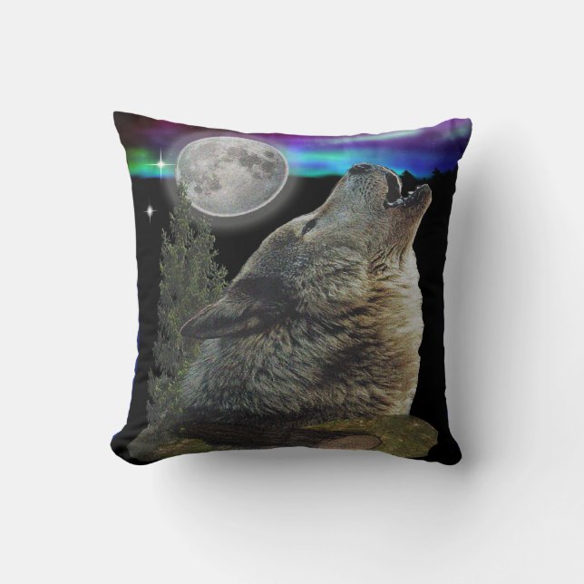 Wolf Art Kissen (Vorderseite)