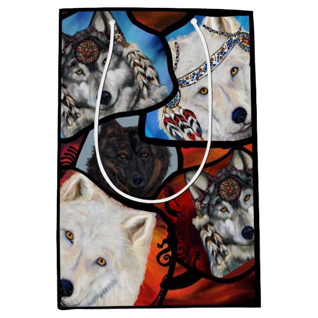 WOLF ART MITTLERE GESCHENKTÜTE (Vorderseite)