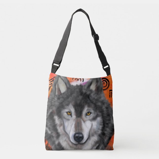 Wolf Art Tragetaschen Mit Langen Trägern (Vorderseite)