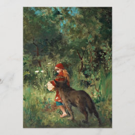 Wolf auf Pfad mit Rot