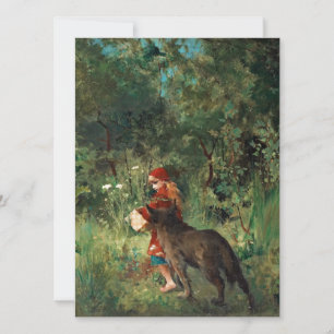 Wolf auf Pfad mit Rot