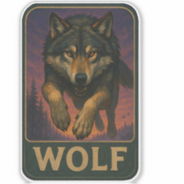 Wolf-Aufkleber Aufkleber