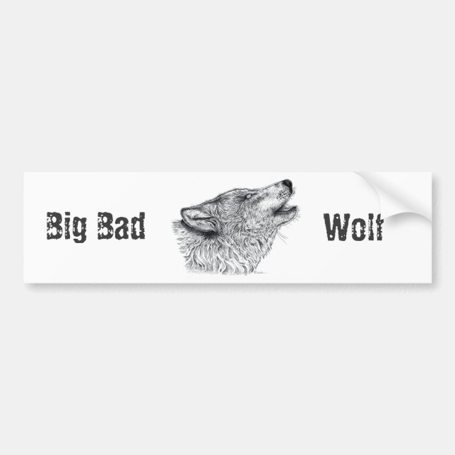 Wolf Autoaufkleber (Vorne)