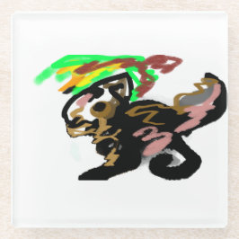 Wolf autumn joy glasuntersetzer