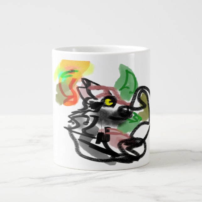 Wolf autumn runner  Jumbo-Tasse (Vorderseite)