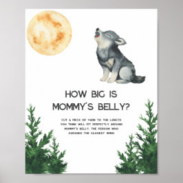 Wolf-Baby-Party - Wie groß ist Mamas Bauch Poster